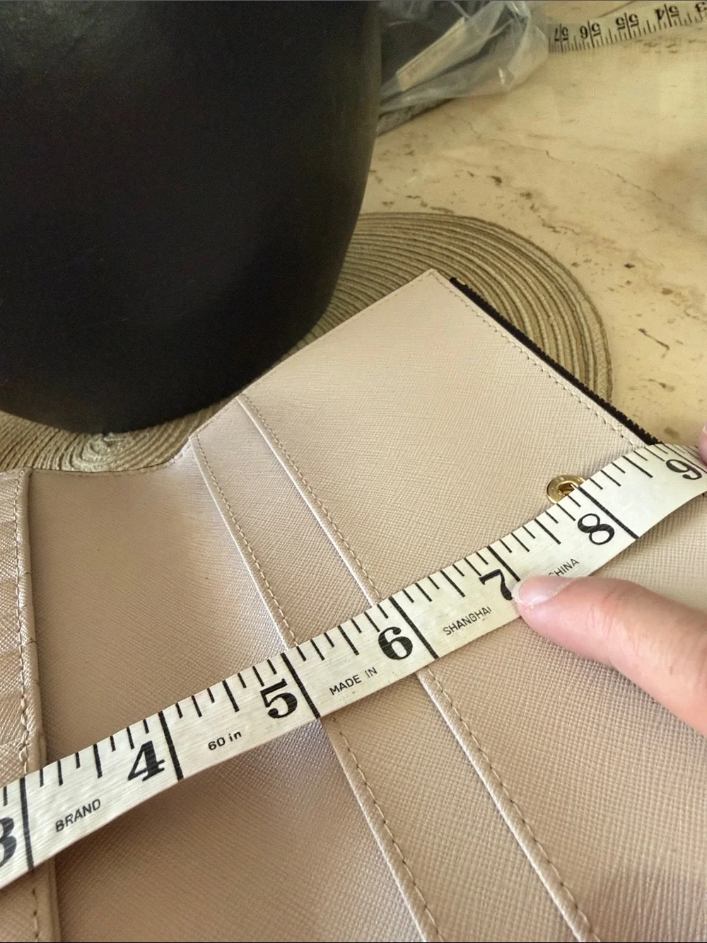 kate spade Two-Tone Black and Beige Zip Wristlet w/Snap Foldout Wallet